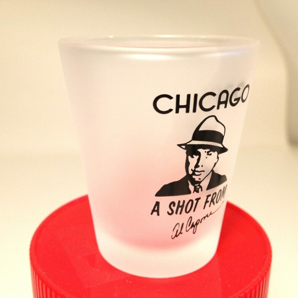 Vintage Chicago Shot Glass A Shot From Al Capone Souvenir - Picture 5 of 11